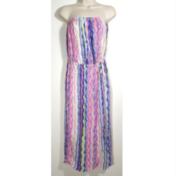Ella Moss Dresses & Skirts - *SOLD* 29 ELLA MOSS Faux Wrap Maxi Dress Waist Tie 0990_ME1M